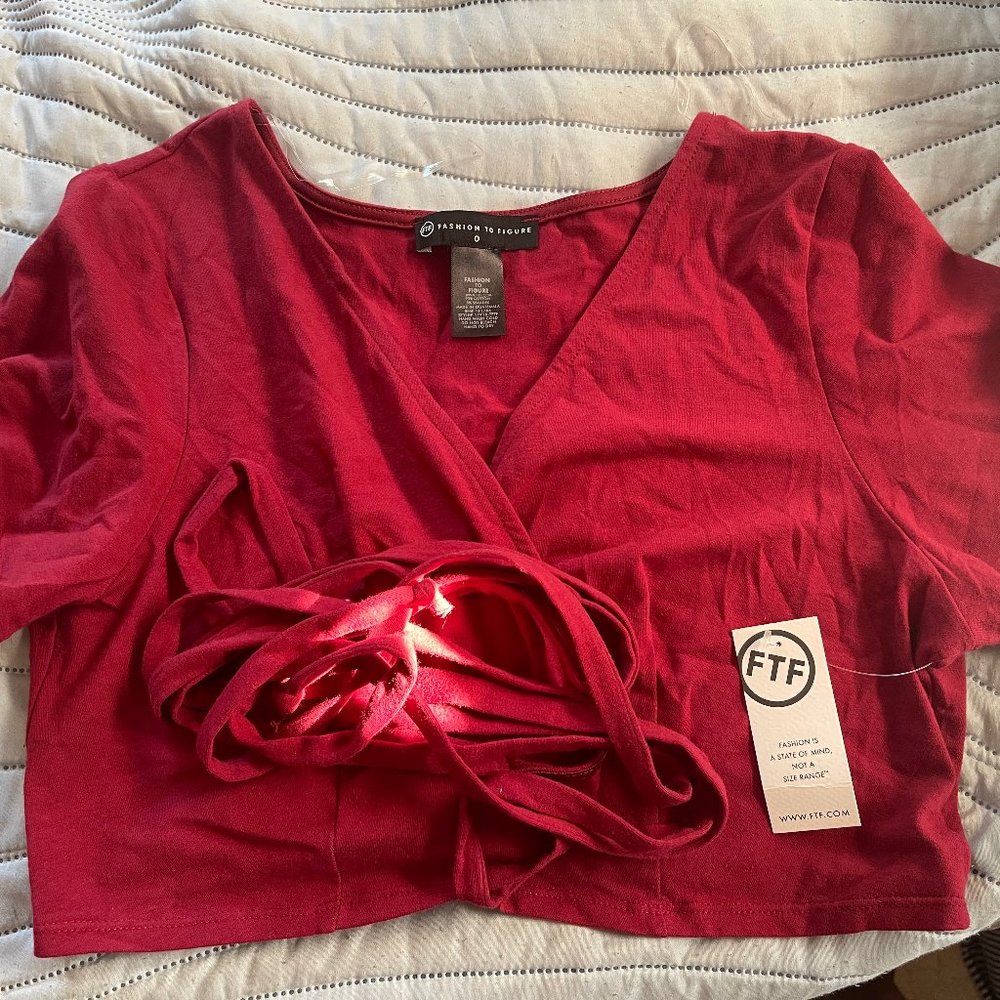 ARIELLA CROP TOP WITH WAIST TIES from Fashion to Figure